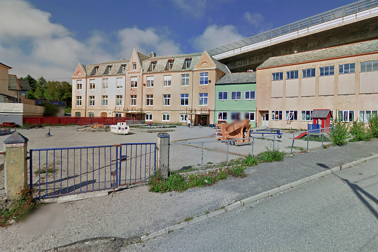 Gamle Goma barneskole. Foto: Google Street View