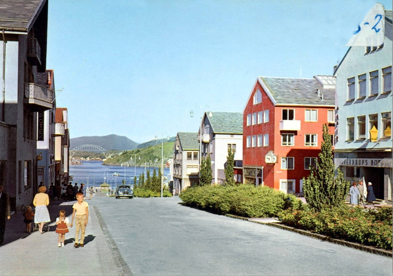 Kaibakken på 1950-tallet. Foto: Nordmøre museum