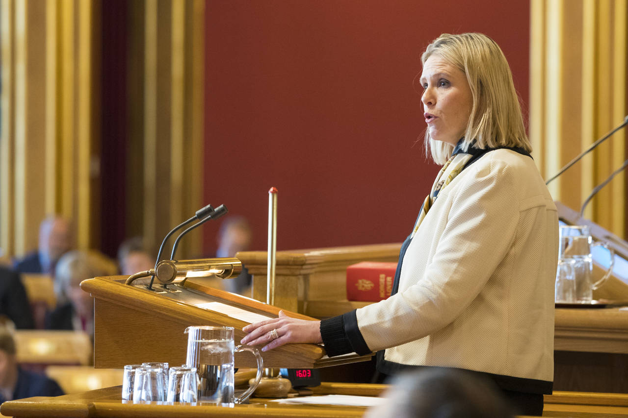 Innvandrings- og integreringsminister Sylvi Listhaug (Frp) i Stortinget tidligere i november. Foto: Håkon Mosvold Larsen / NTB scanpix